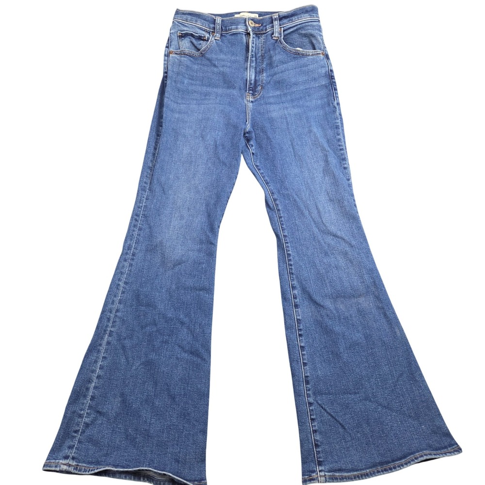 Abercrombie & Fitch Flare Jeans Womens 29 8s Blue Ultra High Rise Curve Love